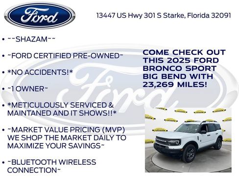 Certified 2025 Ford Bronco Sport Big Bend AWD/4WD image 6