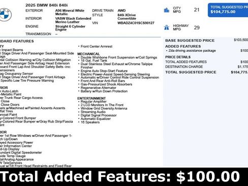 Used 2025 BMW 840i xDrive Convertible image 3