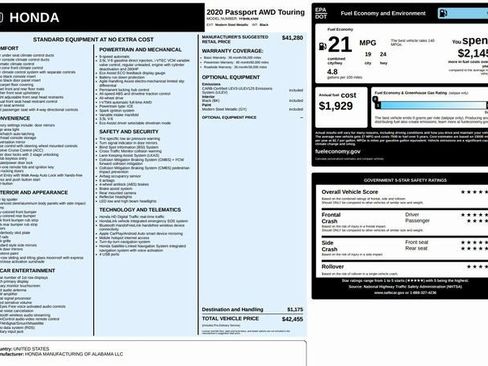 Used 2020 Honda Passport Touring image 3