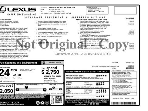 Used 2020 Lexus NX 300 AWD w/ Premium Package image 3