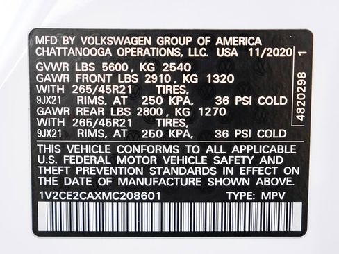 Used 2021 Volkswagen Atlas Cross Sport SEL R-Line w/ Cross Sport MDO Package image 59