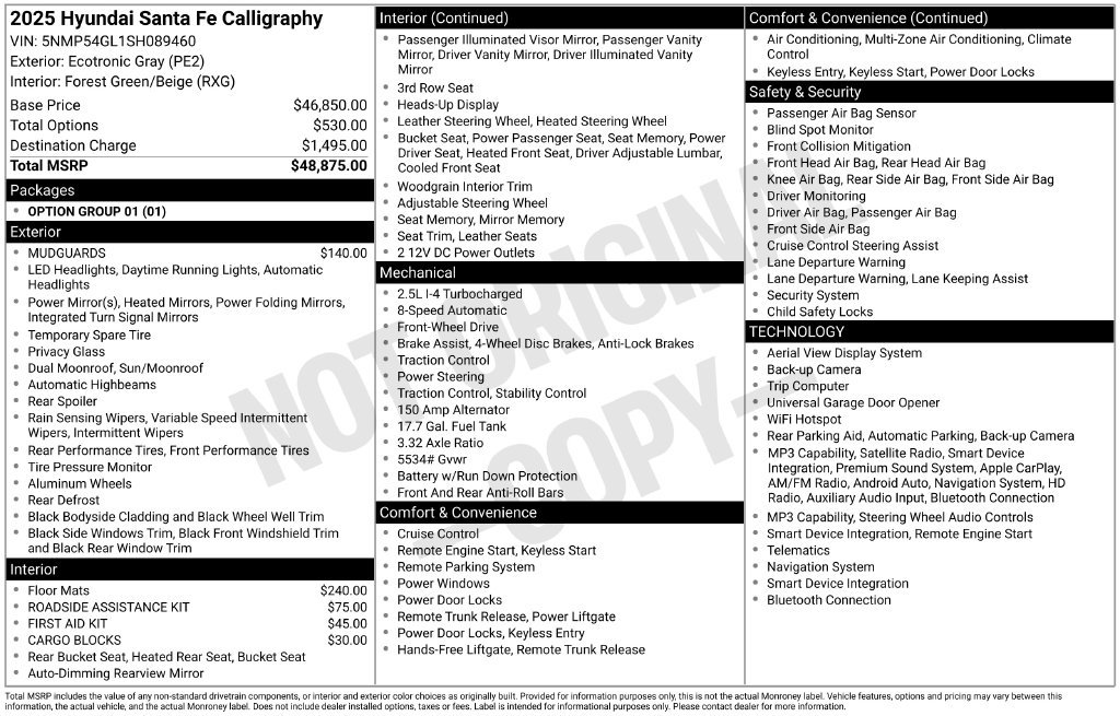 Used 2025 Hyundai Santa Fe Calligraphy FWD image 39