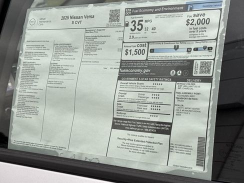 New 2025 Nissan Versa S w/ S Plus Package image 17