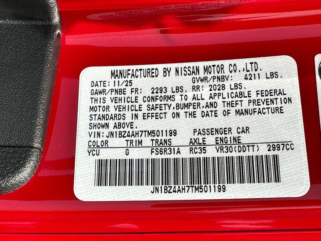 New 2026 Nissan Z Sport w/ Floor Mat Package RWD image 15