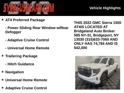 Used 2022 GMC Sierra 1500 AT4 w/ AT4 Preferred Package AWD/4WD image 5