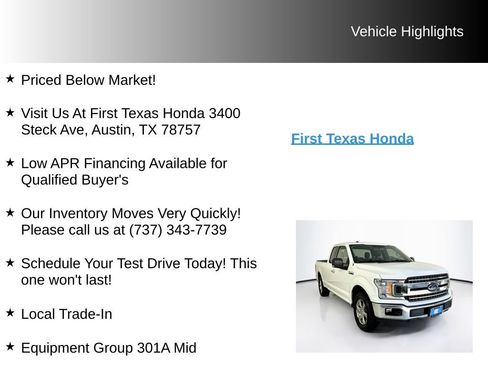 Used 2018 Ford F150 XLT w/ Equipment Group 301A Mid RWD image 10