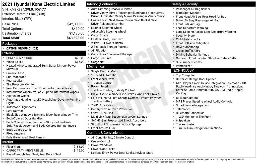 Used 2021 Hyundai Kona Limited FWD image 18