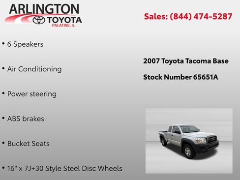 Used 2007 Toyota Tacoma 4x4 Access Cab V6 w/ Convenience Pkg image 2