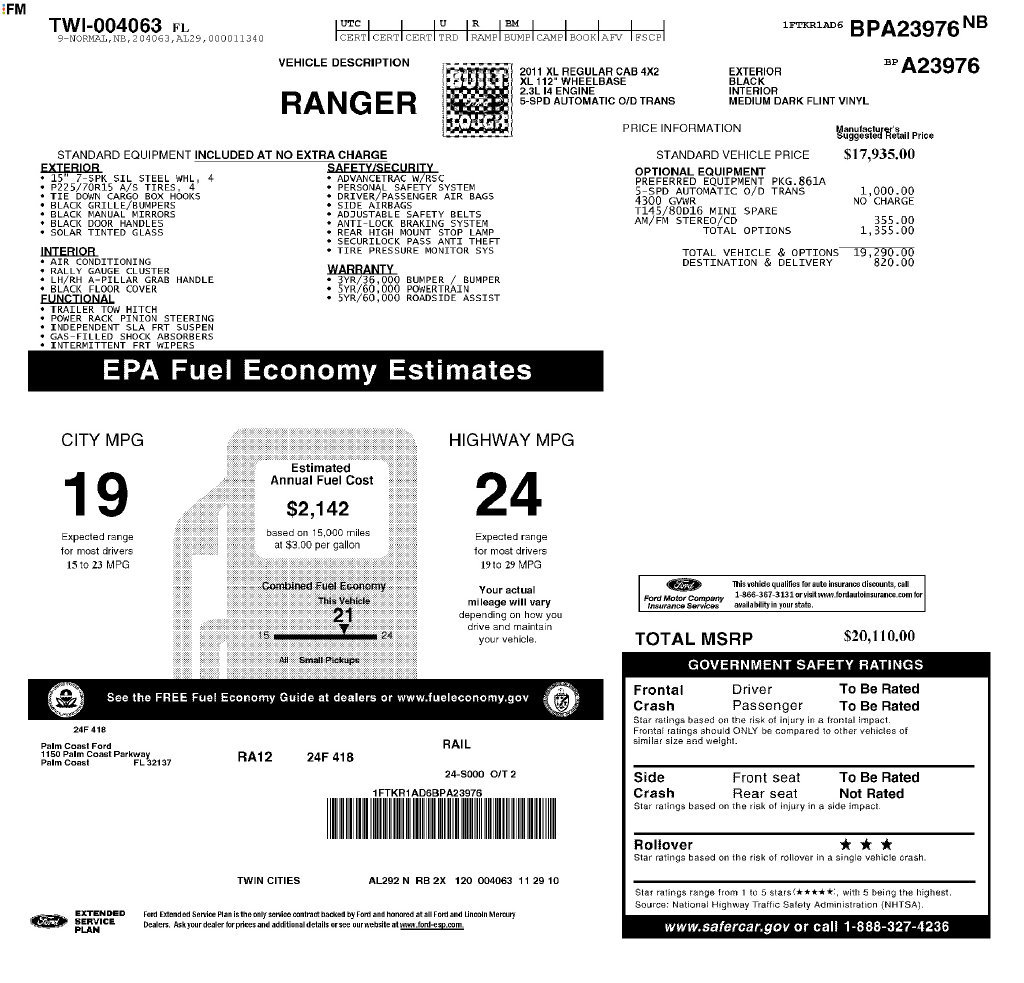 Used 2011 Ford Ranger XL RWD image 2
