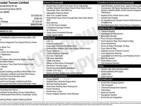 New 2023 Hyundai Tucson Limited AWD/4WD image 29