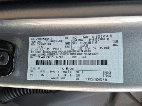 Certified 2025 Ford F150 XLT w/ Equipment Group 301A Standard AWD/4WD image 25