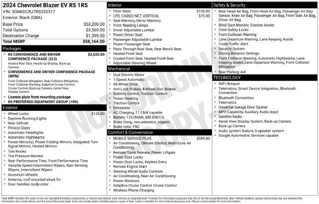 Used 2024 Chevrolet Blazer EV RS AWD/4WD image 2