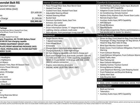Used 2027 Chevrolet Bolt RS FWD image 4