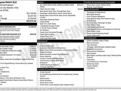 Used 2023 Toyota RAV4 XLE w/ Convenience Package AWD/4WD image 2