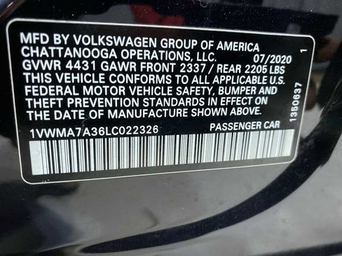 Used 2020 Volkswagen Passat 2.0T R-Line FWD image 21