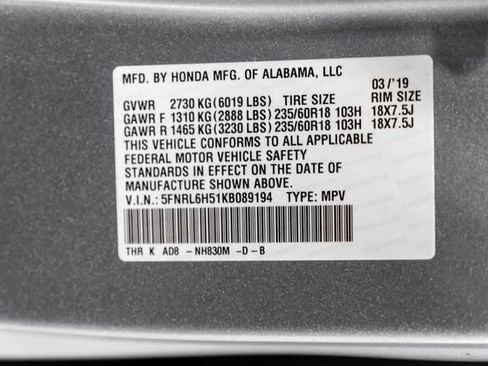 Used 2019 Honda Odyssey EX image 56