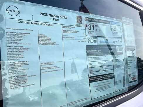 New 2026 Nissan Kicks S image 14