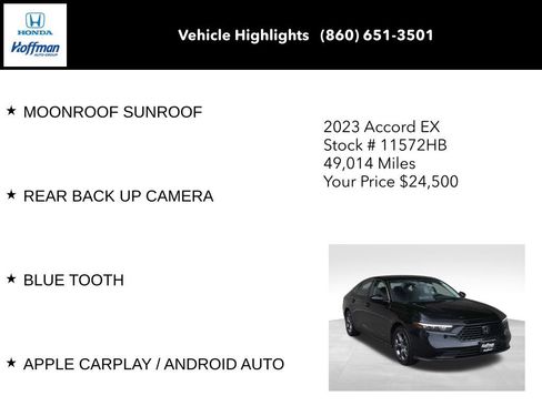 Used 2023 Honda Accord EX image 8