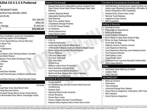 New 2025 MAZDA CX-5 AWD 2.5 S w/ Preferred Package image 36