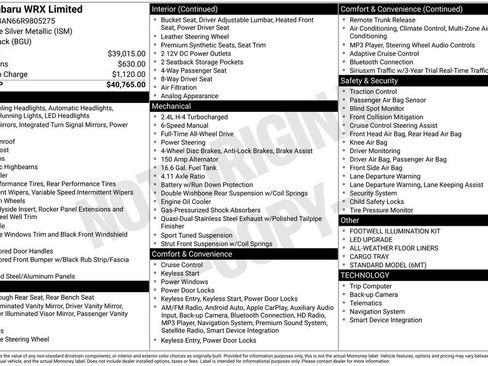 Used 2024 Subaru WRX Limited image 15