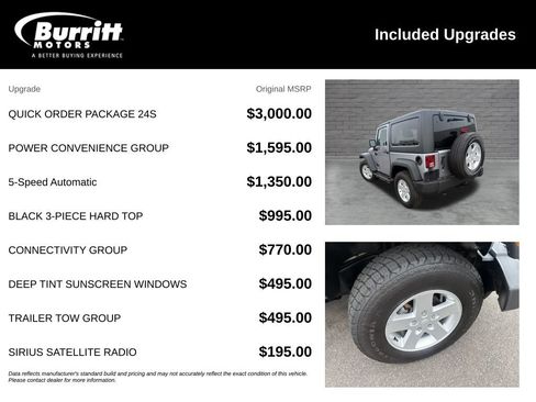 Used 2016 Jeep Wrangler Sport w/ Quick Order Package 24S AWD/4WD image 3