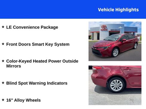 Used 2024 Toyota Corolla LE w/ LE Convenience Package FWD image 4