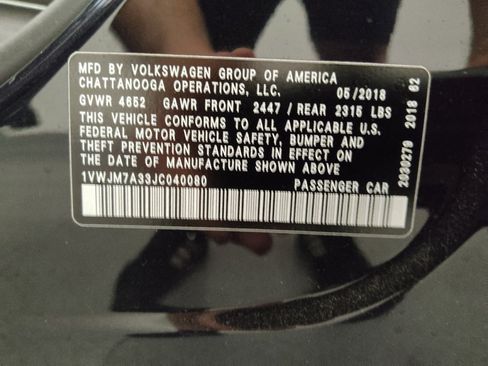 Used 2018 Volkswagen Passat 3.6 FWD image 33