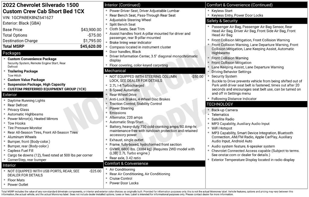 Used 2022 Chevrolet Silverado 1500 Custom RWD image 5