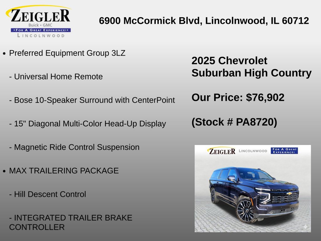 Used 2025 Chevrolet Suburban High Country AWD/4WD image 24
