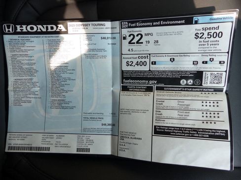 Used 2025 Honda Odyssey Touring image 49