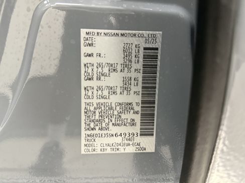 Used 2025 Nissan Frontier Pro-X w/ Pro Premium Package RWD image 25