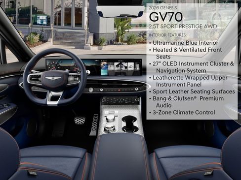 New 2026 Genesis GV70 2.5T Sport Prestige w/ G1 Accessory Package AWD/4WD image 21