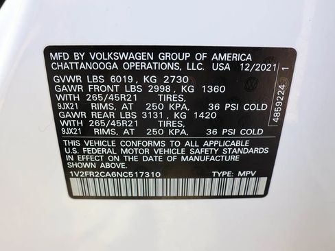 Used 2022 Volkswagen Atlas SEL Premium AWD/4WD image 45