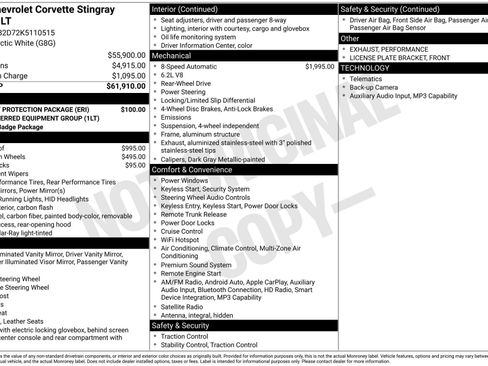 Used 2019 Chevrolet Corvette Stingray Coupe w/ Battery Protection Package RWD image 39