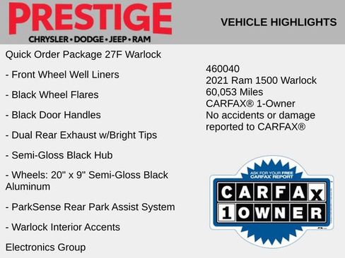 Used 2021 RAM 1500 Classic Warlock w/ Electronics Group image 4