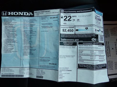 Used 2024 Honda Odyssey Sport image 52