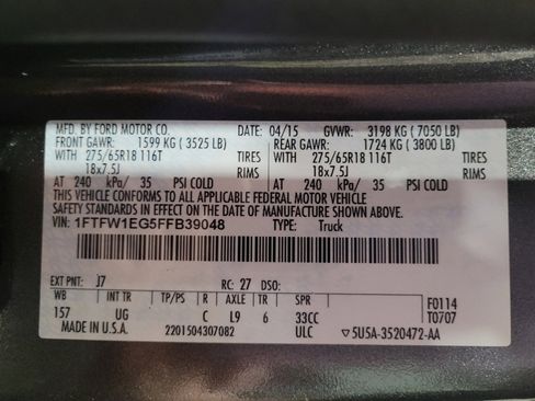 Used 2015 Ford F150 XLT w/ Equipment Group 302A Luxury image 33