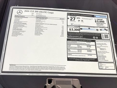 New 2026 Mercedes-Benz CLE 300 4MATIC Coupe image 18