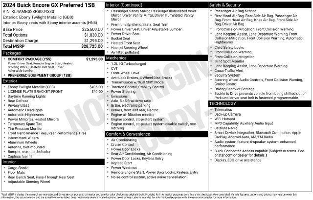 Used 2024 Buick Encore GX Preferred w/ Comfort Package FWD image 2
