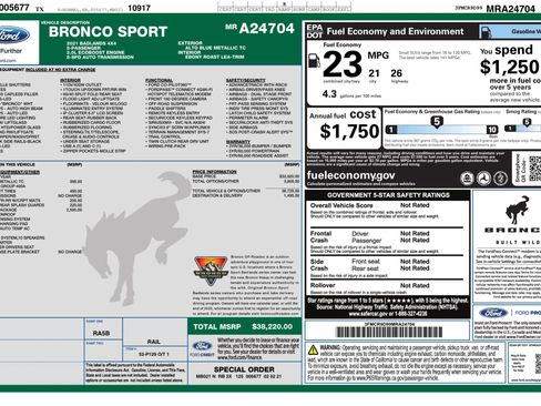 Used 2021 Ford Bronco Sport Badlands w/ Badlands Package image 3