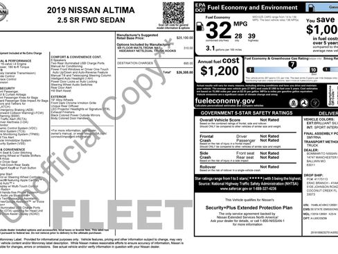 Used 2019 Nissan Altima 2.5 SR FWD image 2
