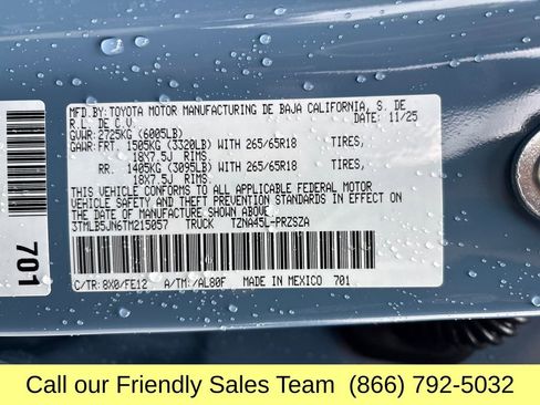 New 2026 Toyota Tacoma TRD Sport w/ TRD Sport Upgrade Package image 25