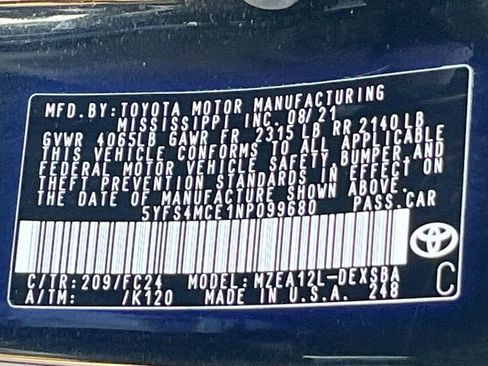 Used 2022 Toyota Corolla SE w/ Carpet Mat Package (TMS) FWD image 29