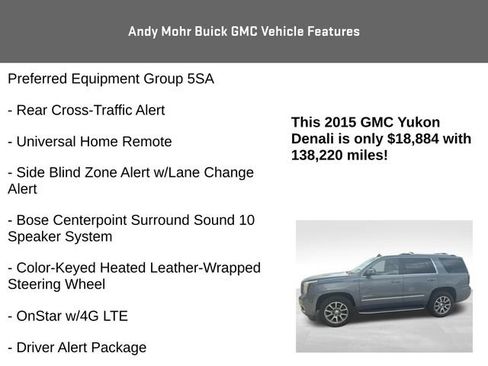 Used 2015 GMC Yukon Denali w/ Open Road Package AWD/4WD image 12