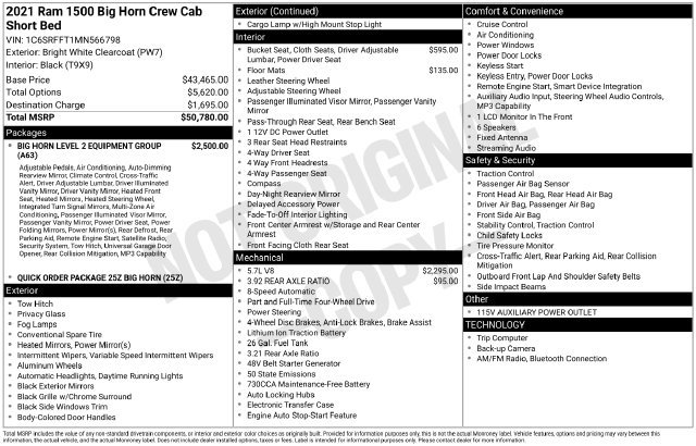 Used 2021 RAM 1500 Big Horn AWD/4WD image 38
