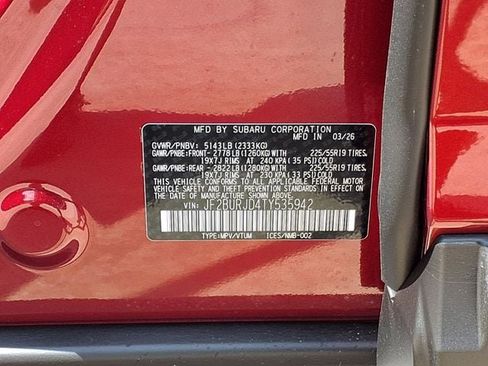 New 2026 Subaru Outback Touring XT AWD/4WD image 10