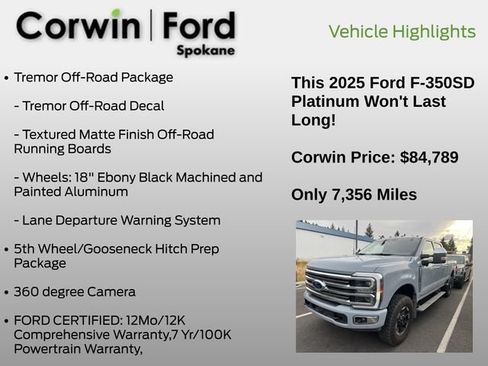 Used 2025 Ford F350 Platinum w/ Platinum Plus Package AWD/4WD image 6