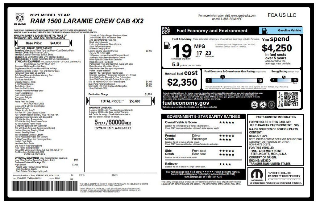 Used 2021 RAM 1500 Laramie RWD image 3