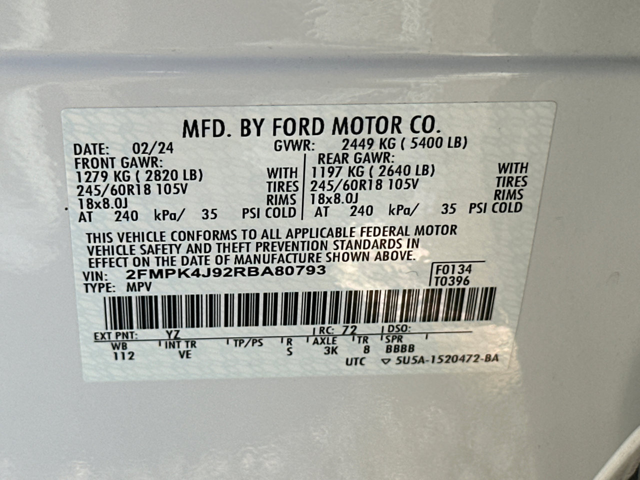 Certified 2024 Ford Edge SEL AWD/4WD image 34