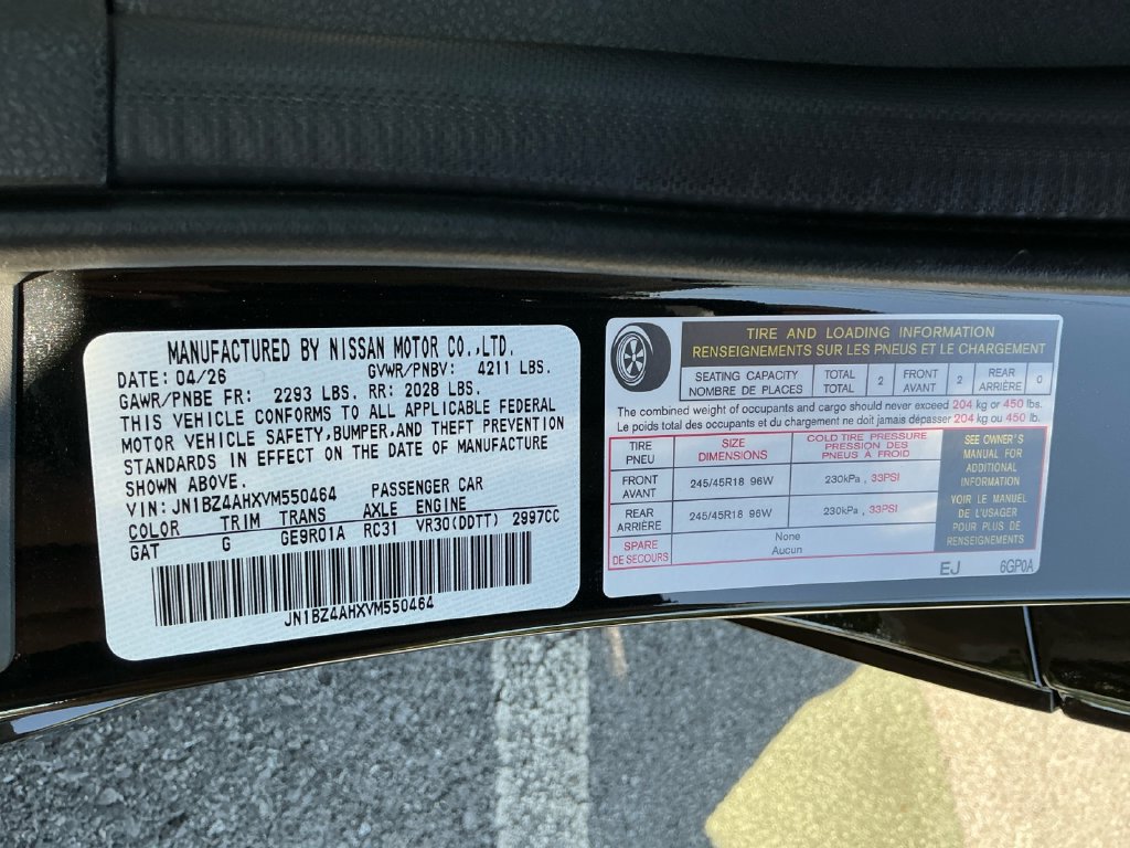 New 2027 Nissan Z Sport RWD image 28